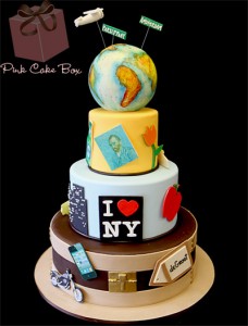world tour theme cake