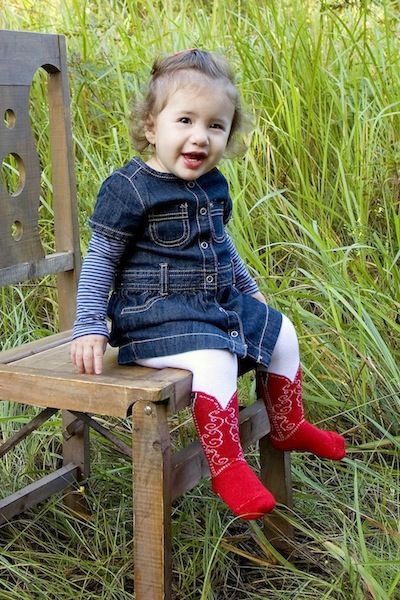 little girls red cowboy boots